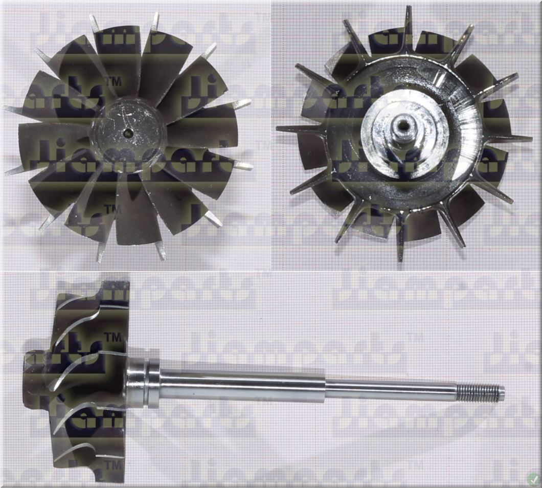 Description image:Turbine wheel H1E;HX40;HX40W;WH1E 3522879