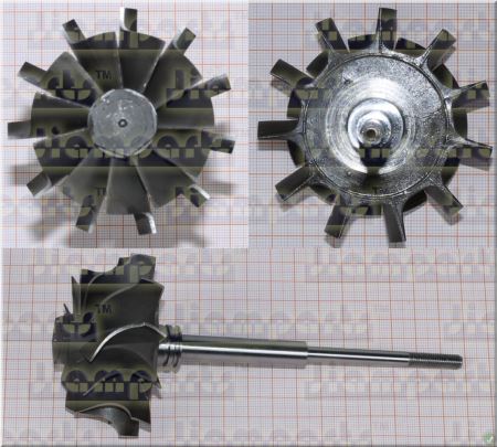 Showcase image:Turbine wheel TO4B87 408105-0166 TW