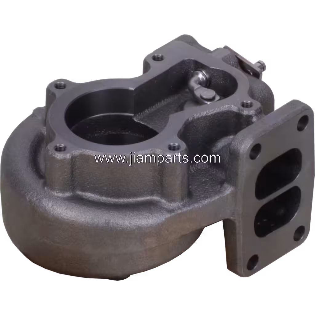 3532187 HX35W aftermarket turbine housing — top three-quarter view