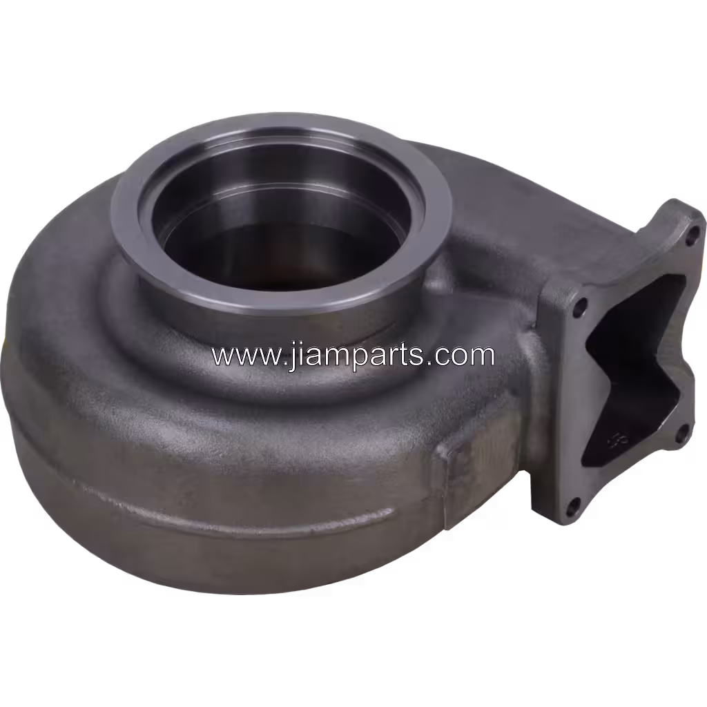 3591602 HX83 aftermarket turbine housing — top three-quarter view