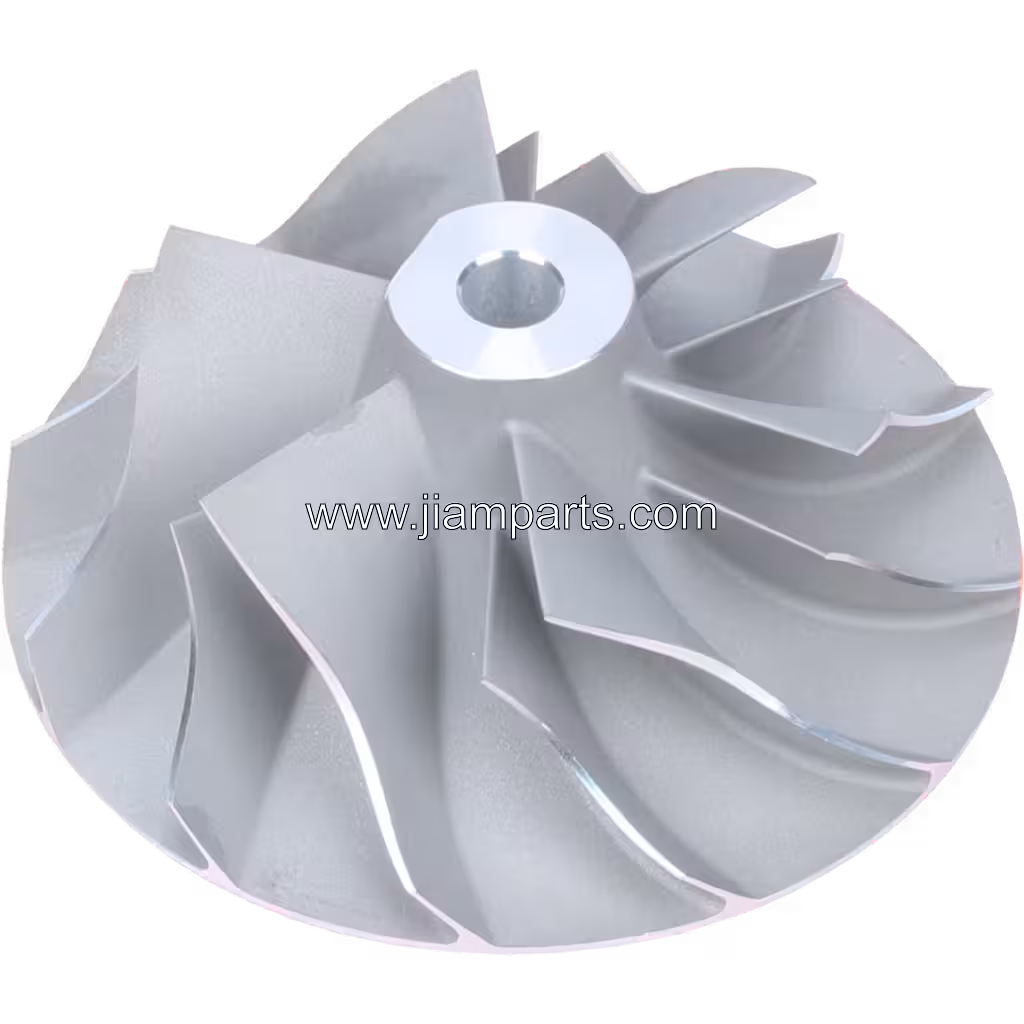 705319-0004 GTA5008B aftermarket compressor wheel — top three-quarter view
