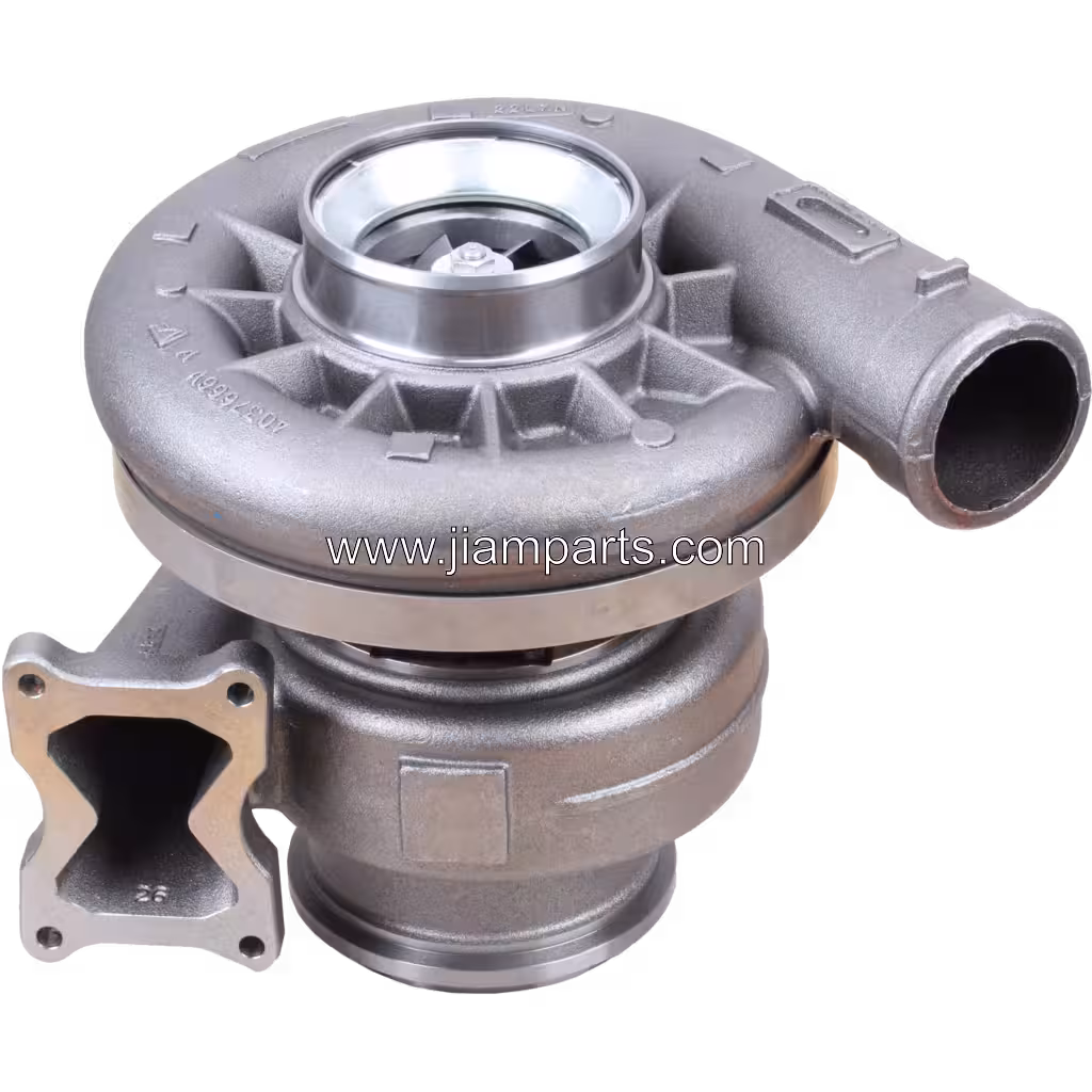 4047297 HE851 aftermarket turbocharger — top three-quarter view