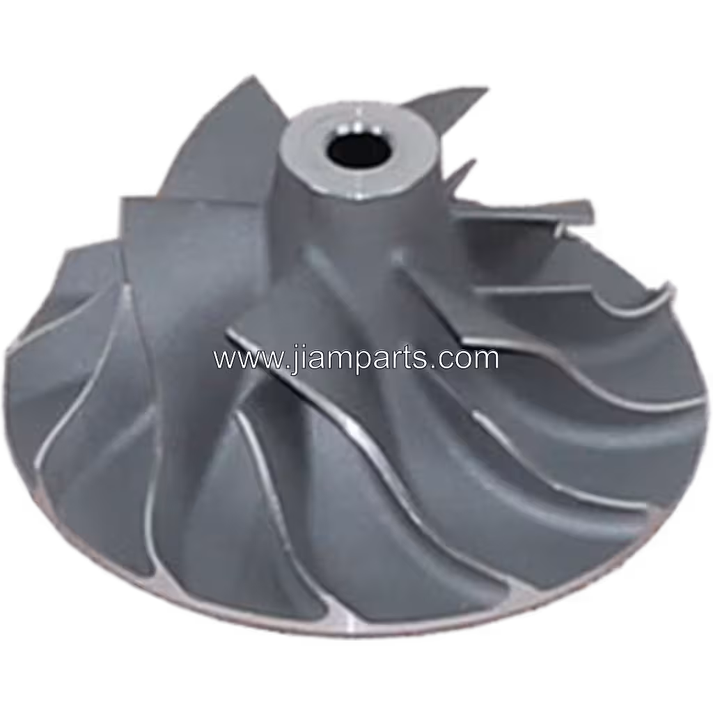 436563-0003 GT2556 aftermarket compressor wheel — top three-quarter view