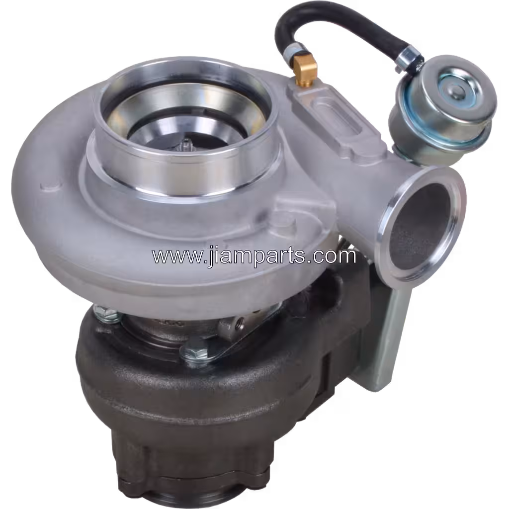 4955479 HX35W aftermarket turbocharger — top three-quarter view