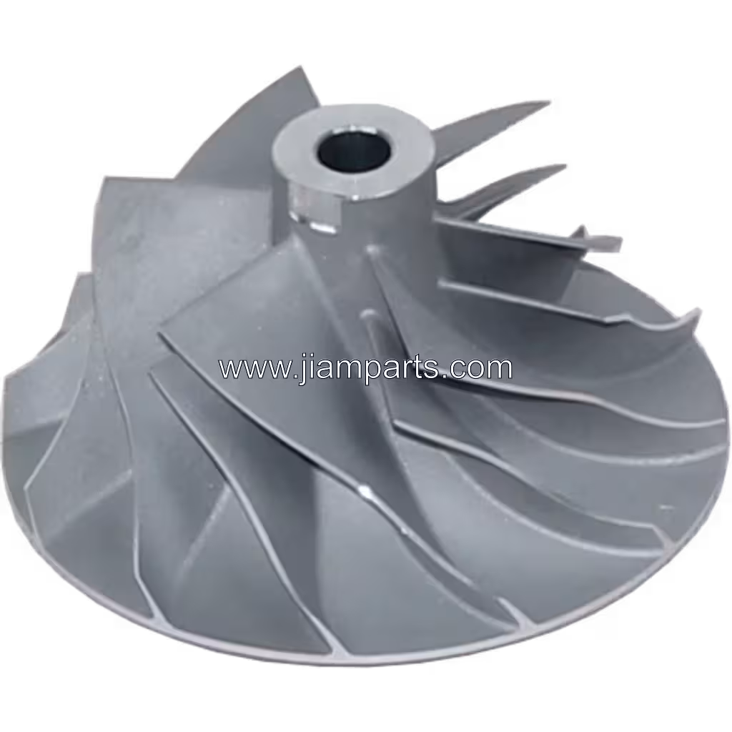 NH374608 RHE7-14201Q41NMBRL612CA aftermarket compressor wheel — top three-quarter view