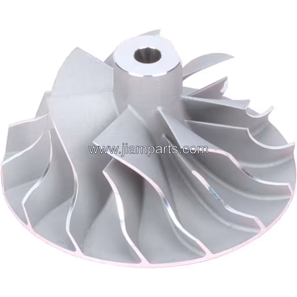 166384 S2ESL105 aftermarket compressor wheel — top three-quarter view