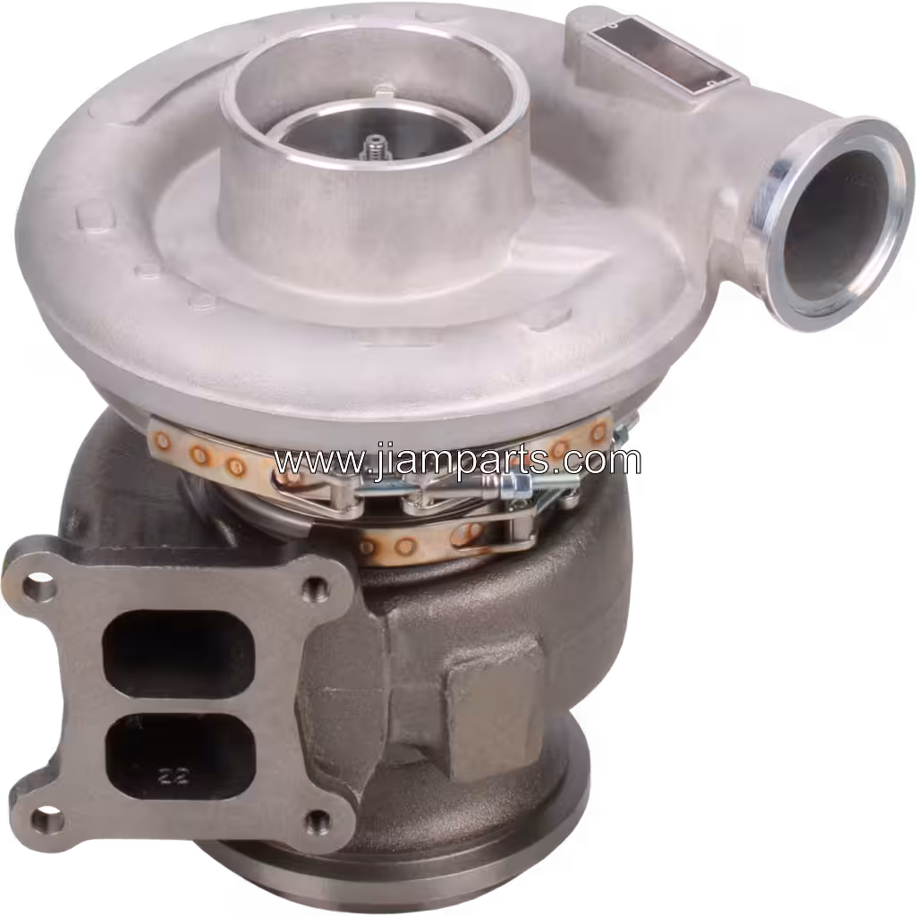 4024967 HX55 aftermarket turbocharger — top three-quarter view