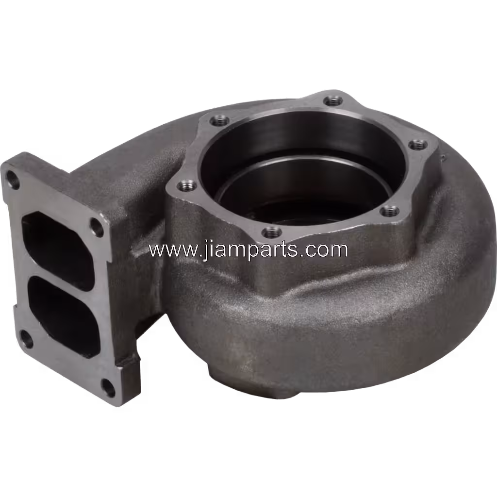 6505-61-4470 KTR110L-3H4E aftermarket turbine housing — top three-quarter view