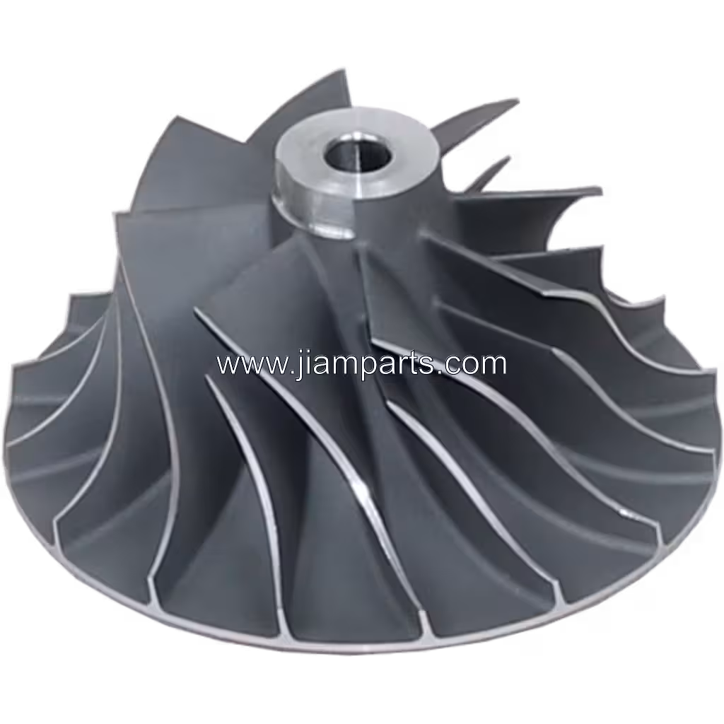 6506-21-5910 CW aftermarket compressor wheel — top three-quarter view