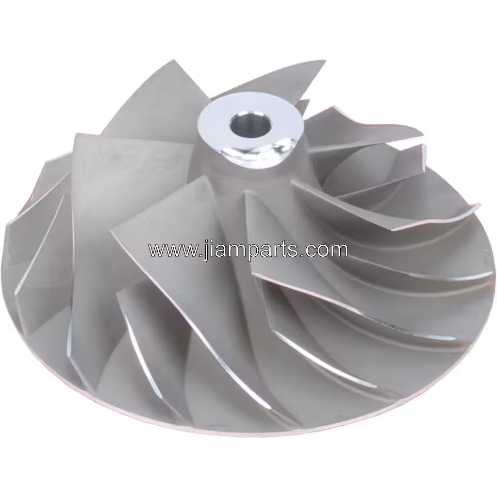 4027807 CW HX55W aftermarket compressor wheel — top three-quarter view
