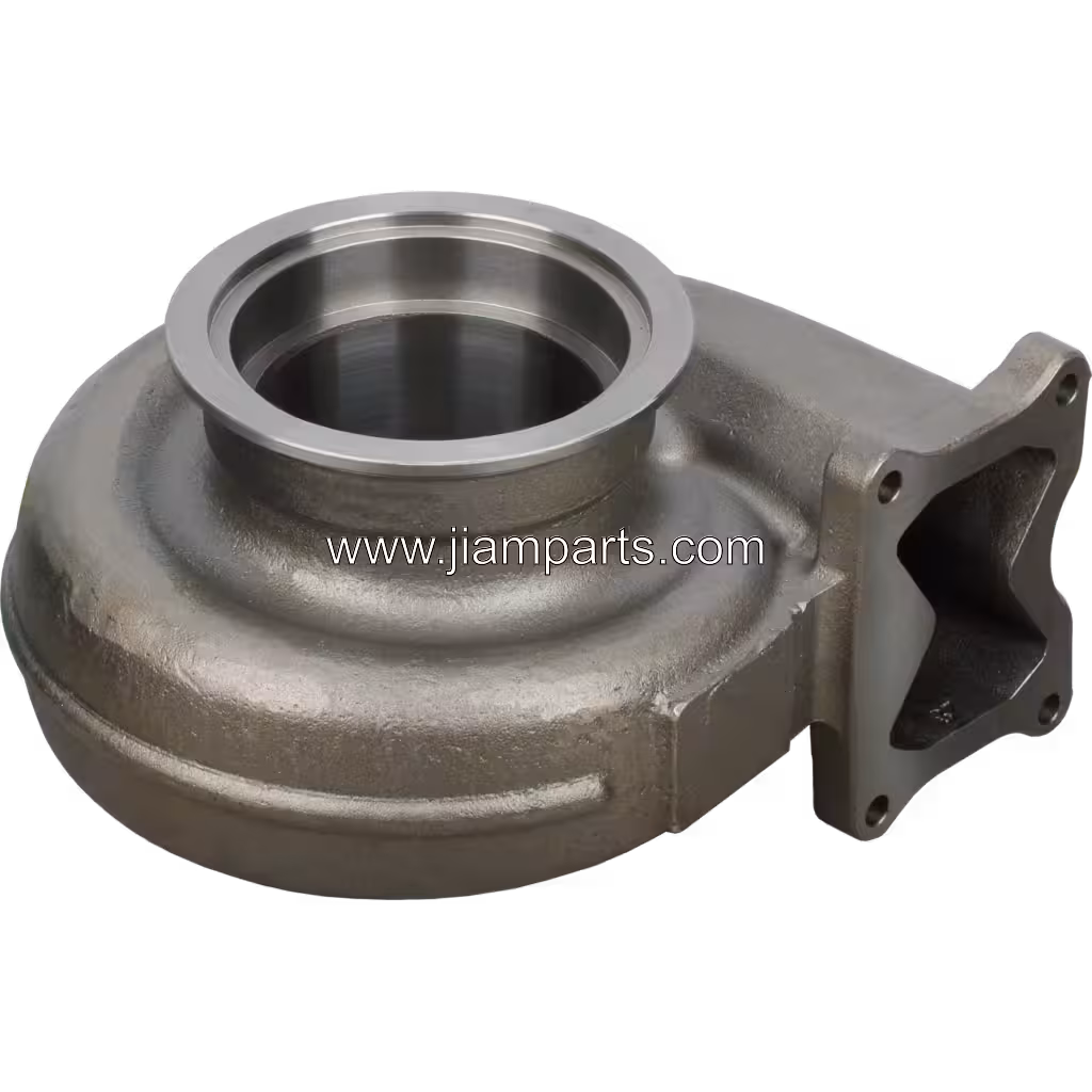 3800950 TH HX83 aftermarket turbine housing — top three-quarter view