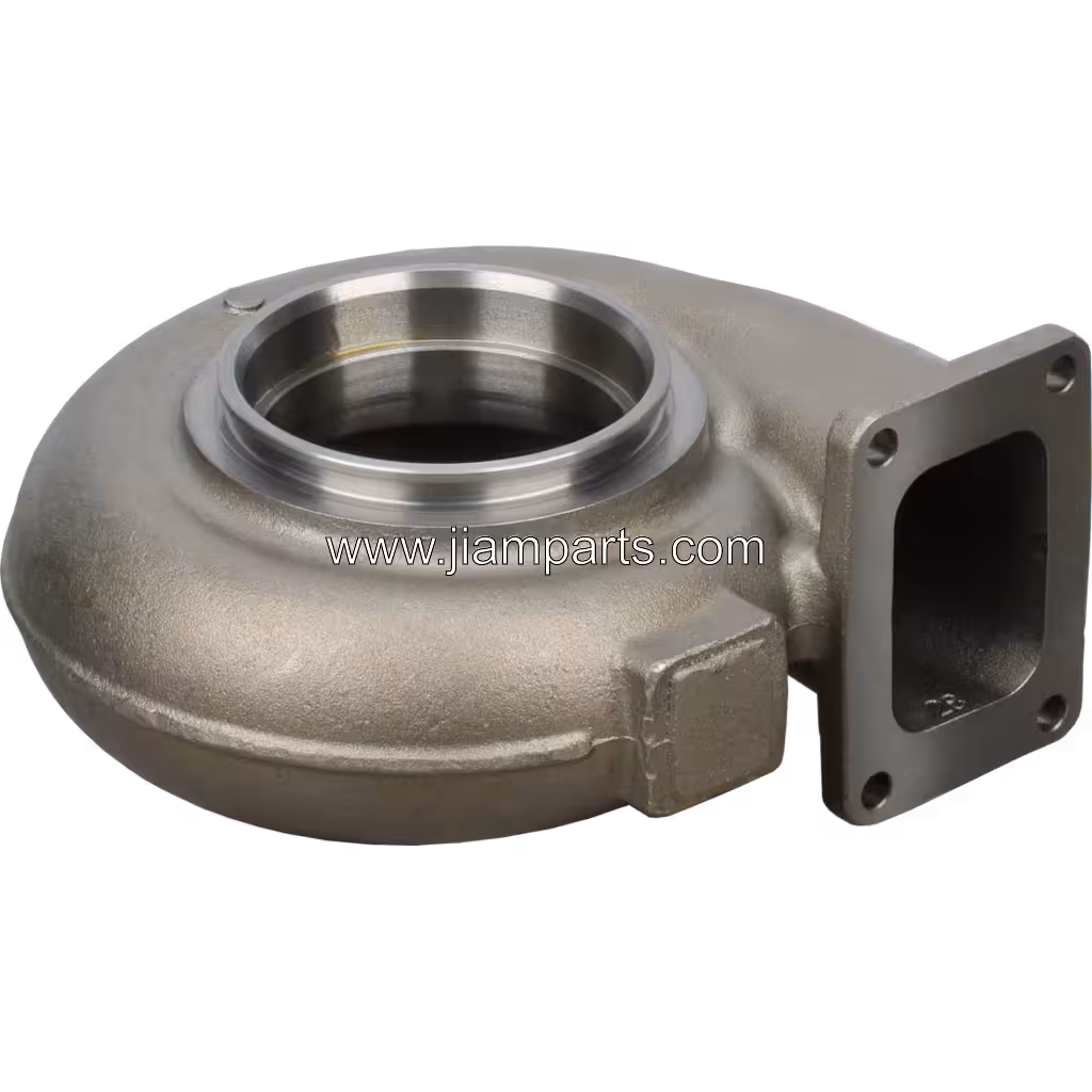 3591819 HX82 aftermarket turbine housing — top three-quarter view