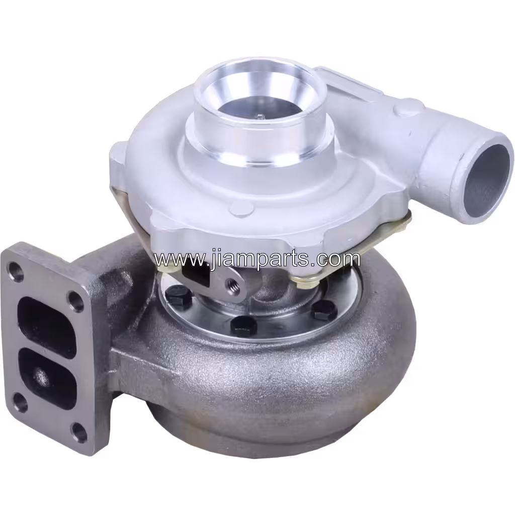 465600-0009 TO4B46 aftermarket turbocharger — top three-quarter view