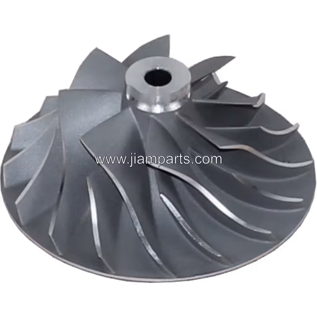3599595 aftermarket compressor wheel — top three-quarter view