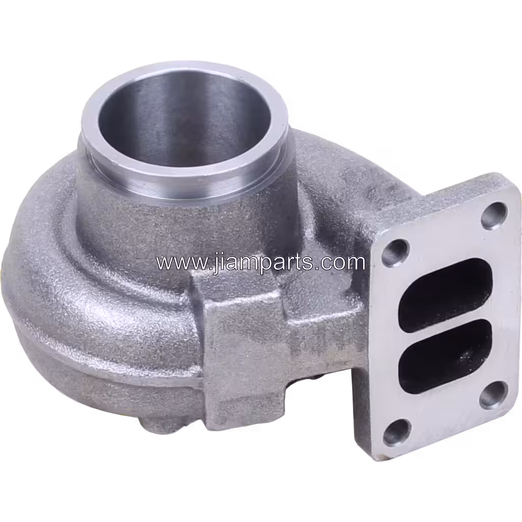 504085575 TH HX35 aftermarket turbine housing — top three-quarter view