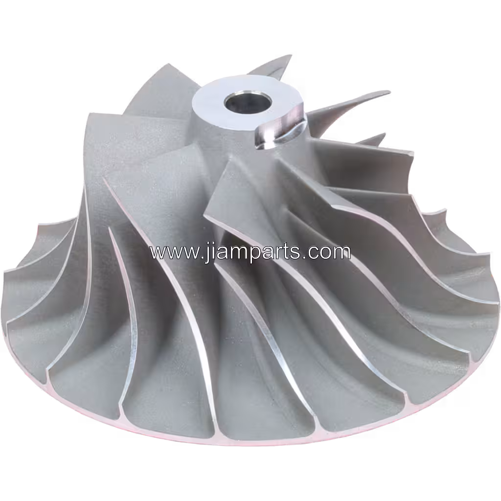 6506-21-5010 CW KTR90-232E aftermarket compressor wheel — top three-quarter view