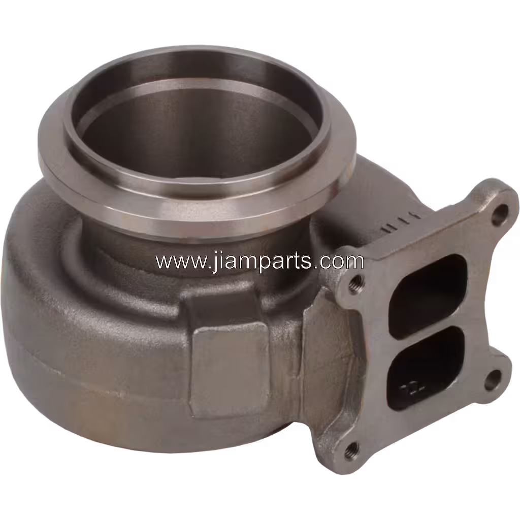 3800471 TH HX55 aftermarket turbine housing — top three-quarter view