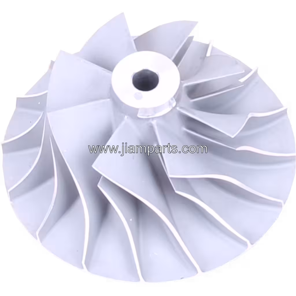 6506-21-5020 CW aftermarket compressor wheel — top three-quarter view