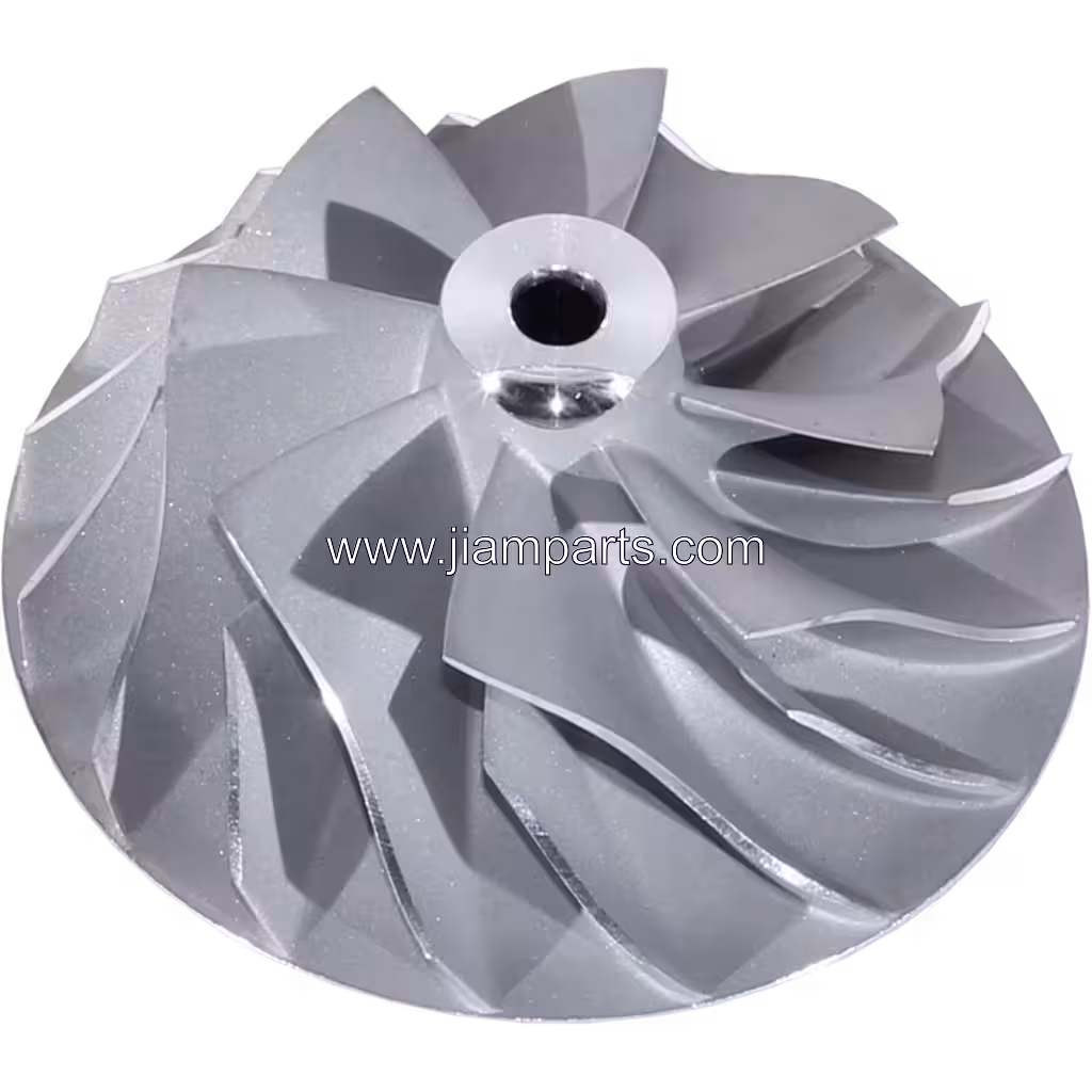 3536444 aftermarket compressor wheel — top three-quarter view