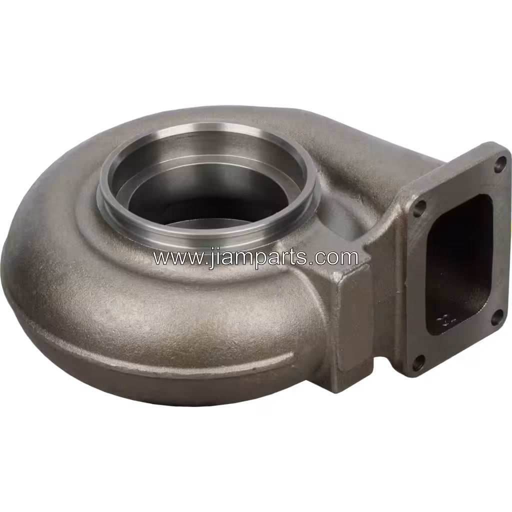 3519925-CAST-OLDEST HX82 aftermarket turbine housing — top three-quarter view