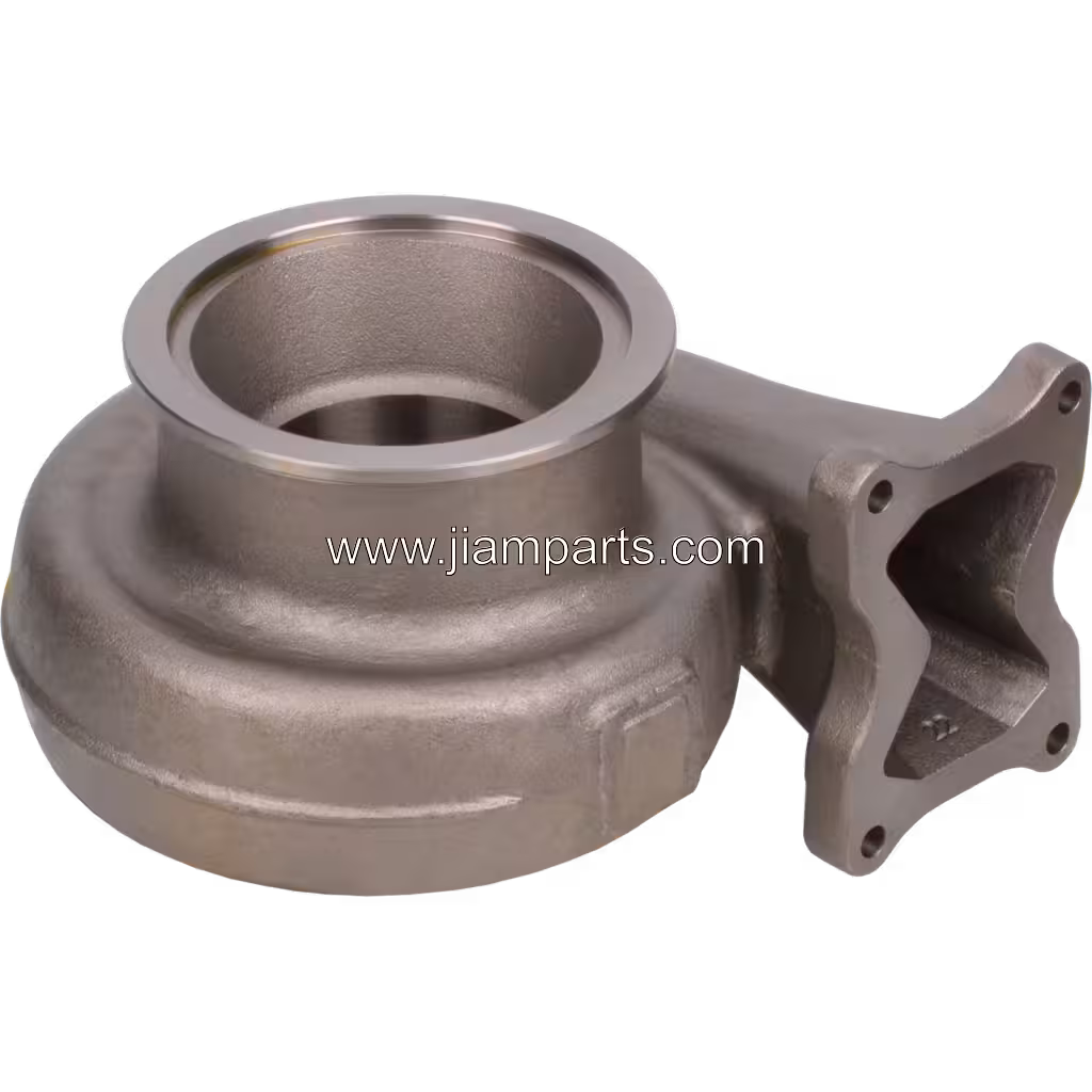 4043235 HX82 aftermarket turbine housing — top three-quarter view