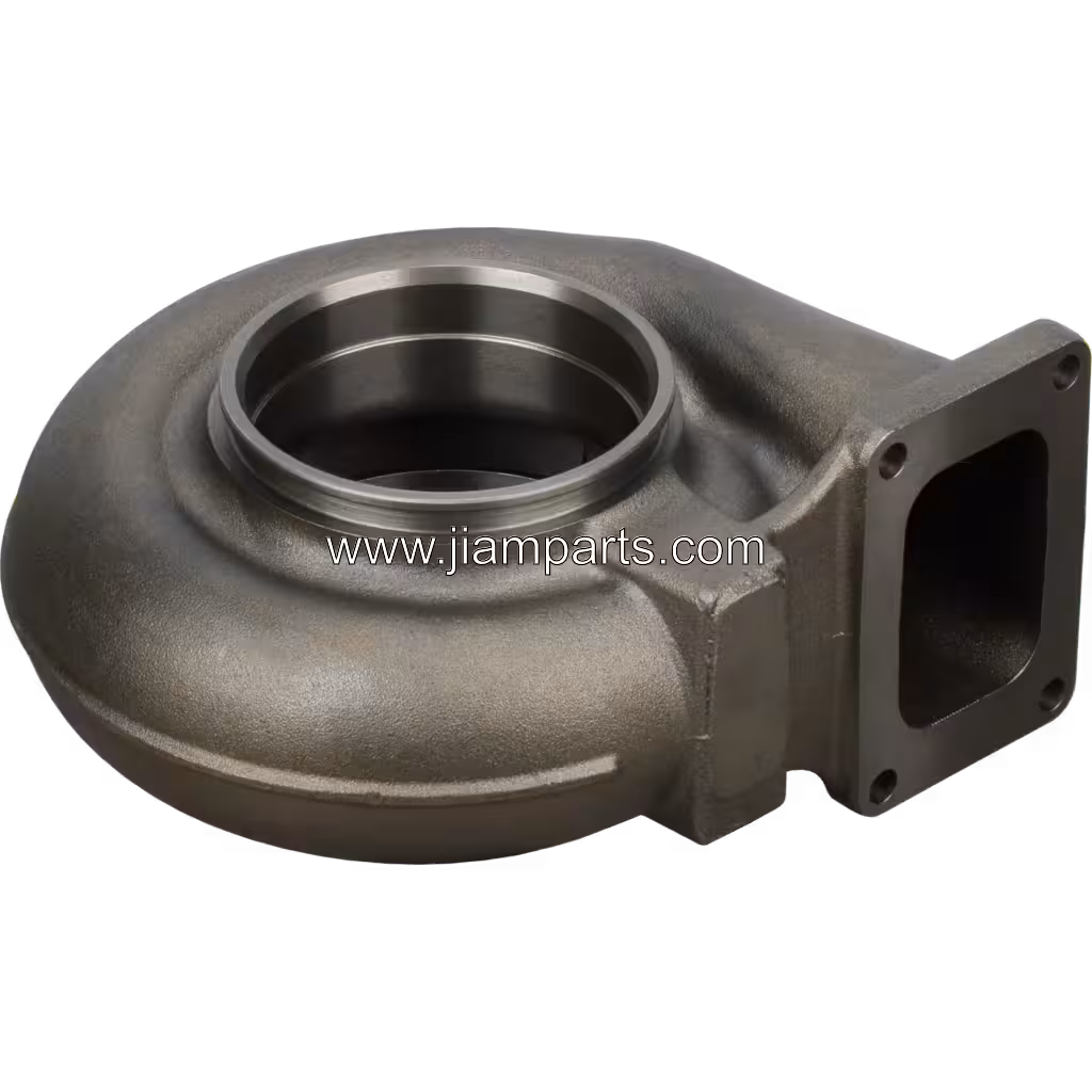 3767952 TH HX80 aftermarket turbine housing — top three-quarter view