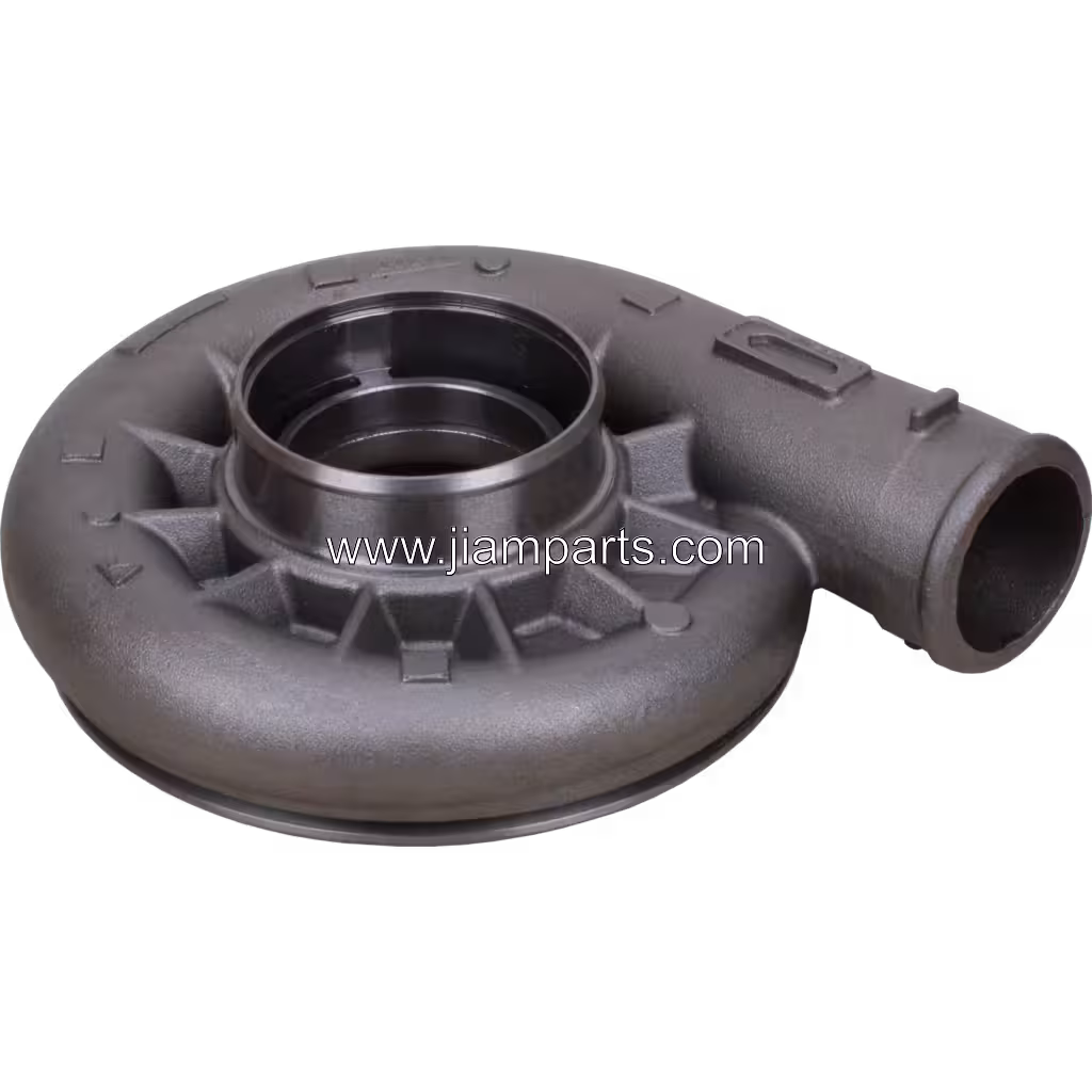 2837180 HX83 aftermarket compressor housing — top three-quarter view